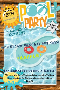 San Brisas Apartments in West Houston, TX A flyer for a pool party contest at San Brisas Apartments in West Houston TX.