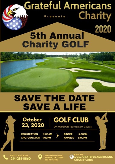 San Brisas Apartments in West Houston, TX Grateful American Charity proudly presents its 5th Annual Charity Golf event, hosted at the picturesque San Brisas Apartments in West Houston TX. Participate in this exciting golf tournament for a good cause and
