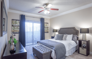 Two Bedroom Apartments for rent in West Houston, TX - Model Bedroom with Large Windo